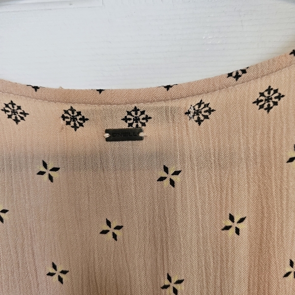 O'Neil Amaryn Mini Dress Ballon Sleeve Vneck Bohemian Dress - Picture 4 of 9